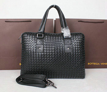 Bottega Veneta intrecciato VN briefcase M80001C black